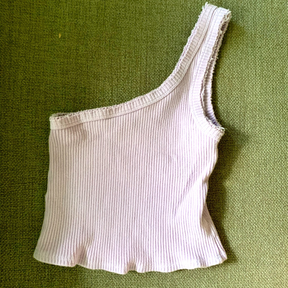 Urban Outfitters XS Purple one strap super cute ribbed cropped cami